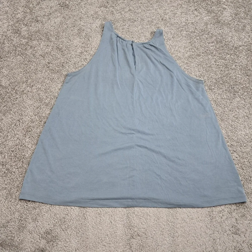 LOFT Outlet Womens Blue‎ Modal Blend High Neck Sleeveless Tank Top Size M 495090
